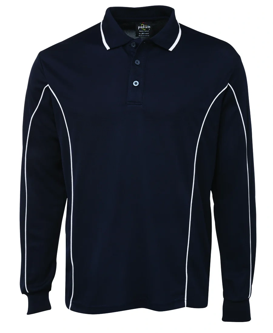 Podium L/S Piping Polo - Image 16
