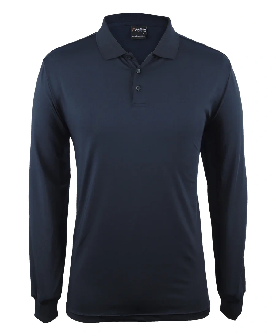 Podium L/S Stretch Polo - Image 4