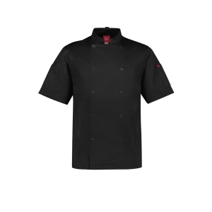 Mens Zest Short Sleeve Chef Jacket - Thumbnail Image 4