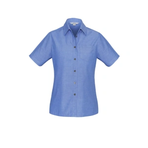 Womens Chambray Short Sleeve Shirt - Thumbnail Image 2