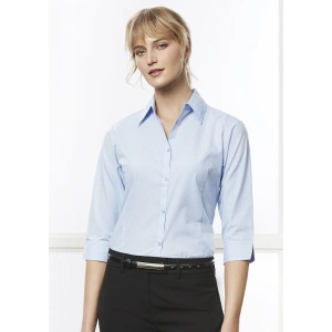 Womens Micro Check 3/4 Sleeve Shirt - Thumbnail Image 1