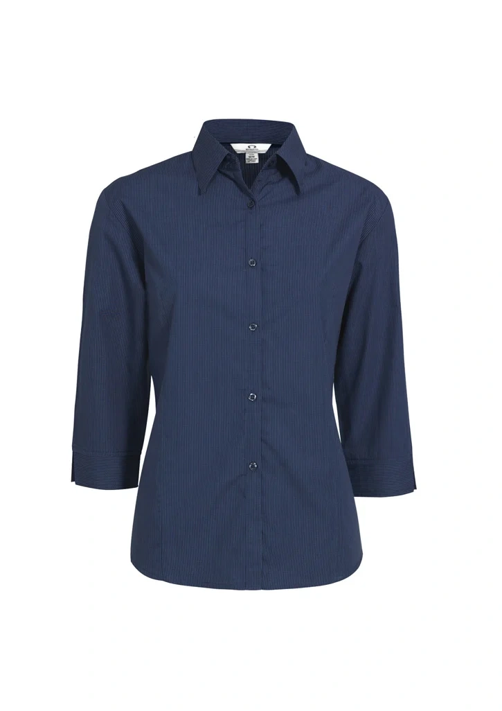 Womens Micro Check 3/4 Sleeve Shirt - Image 4