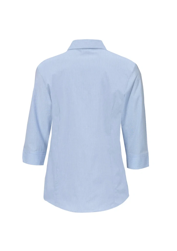 Womens Micro Check 3/4 Sleeve Shirt - Image 3