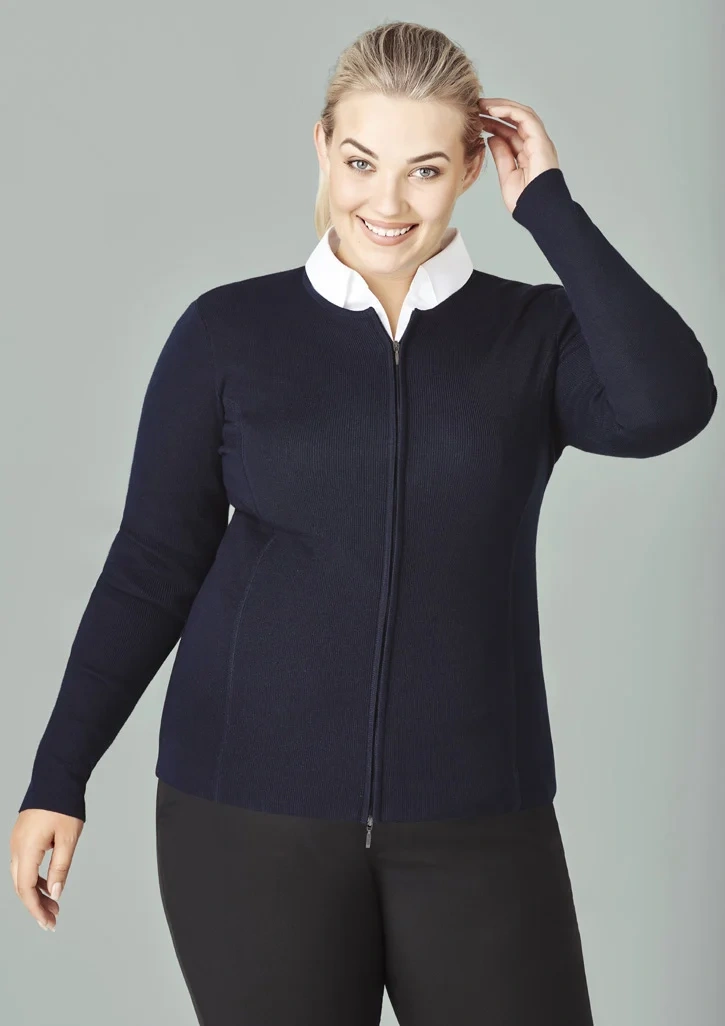 Womens 2-Way Zip Cardigan - Image 4