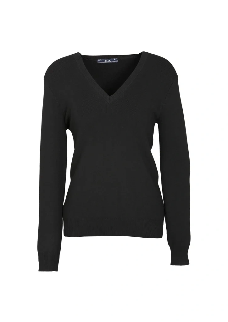 Womens V-Neck Knit Pullover - Image 4