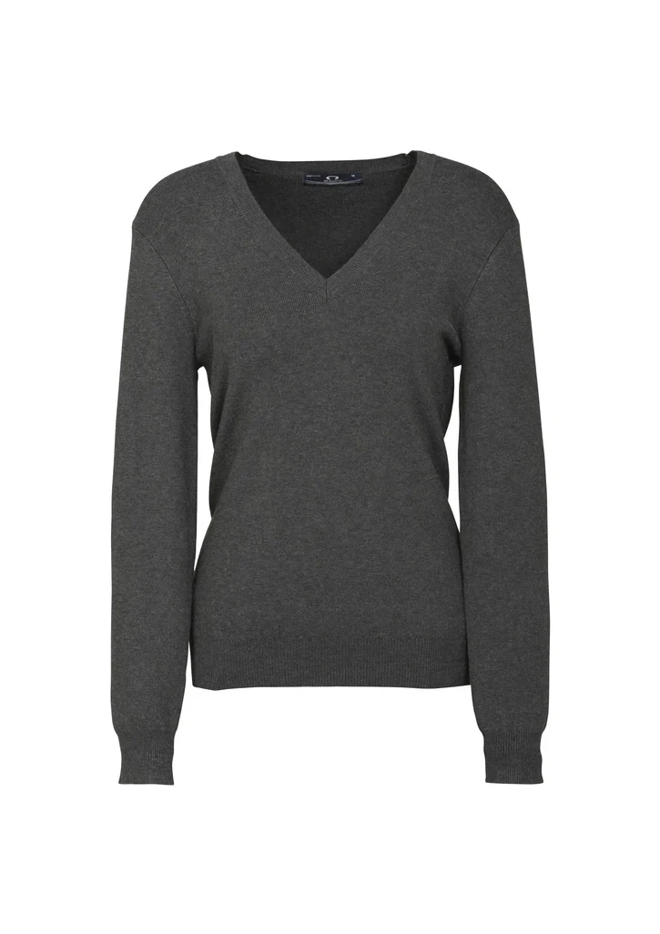 Womens V-Neck Knit Pullover - Image 6