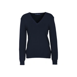Womens V-Neck Knit Pullover - Thumbnail Image 2