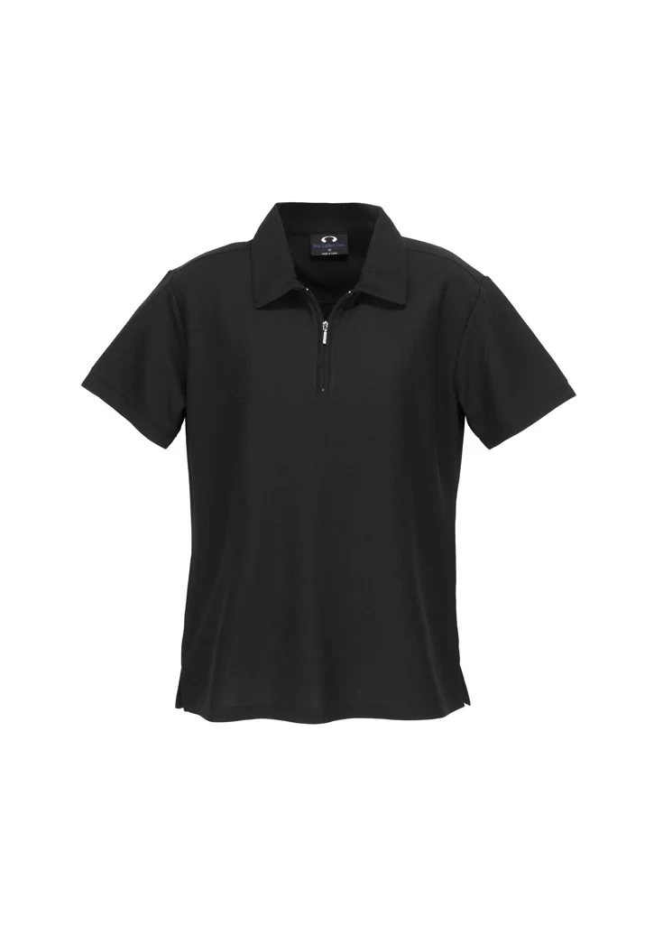 Womens Micro Waffle Short Sleeve Polo - Image 4