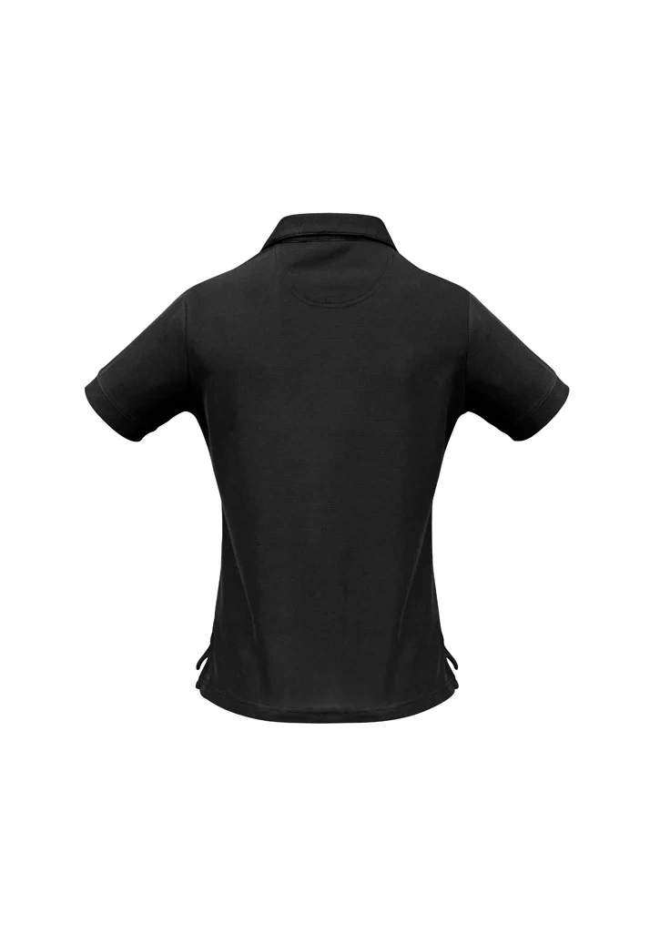 Womens Micro Waffle Short Sleeve Polo - Image 5