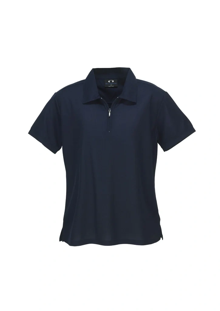 Womens Micro Waffle Short Sleeve Polo - Image 2