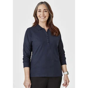 Womens Crew Long Sleeve Polo - Thumbnail Image 6