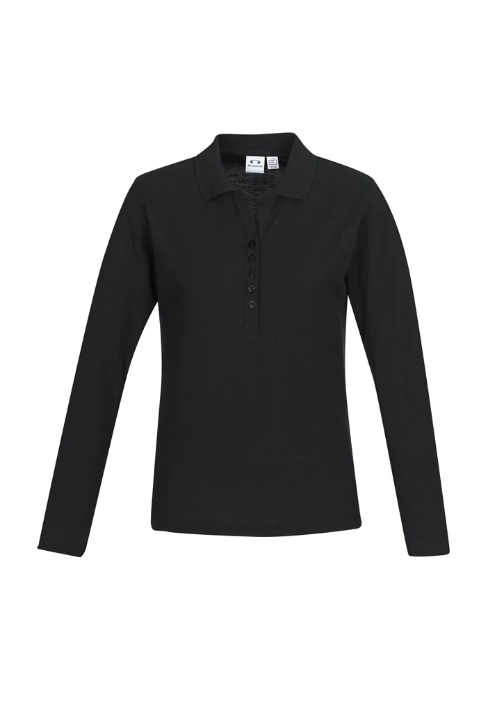 Womens Crew Long Sleeve Polo - Image 2