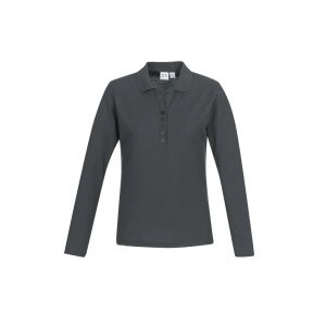 Womens Crew Long Sleeve Polo - Thumbnail Image 4
