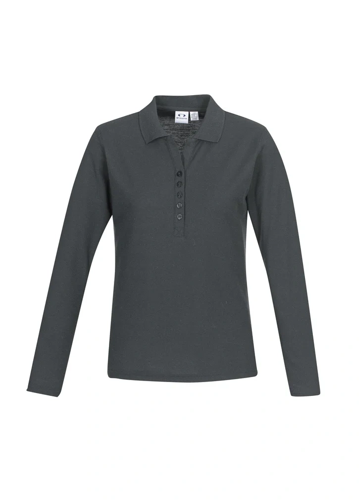 Womens Crew Long Sleeve Polo - Image 4