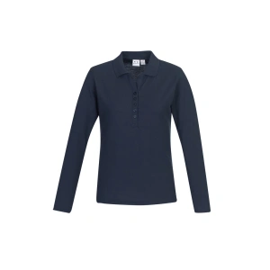 Womens Crew Long Sleeve Polo - Thumbnail Image 7