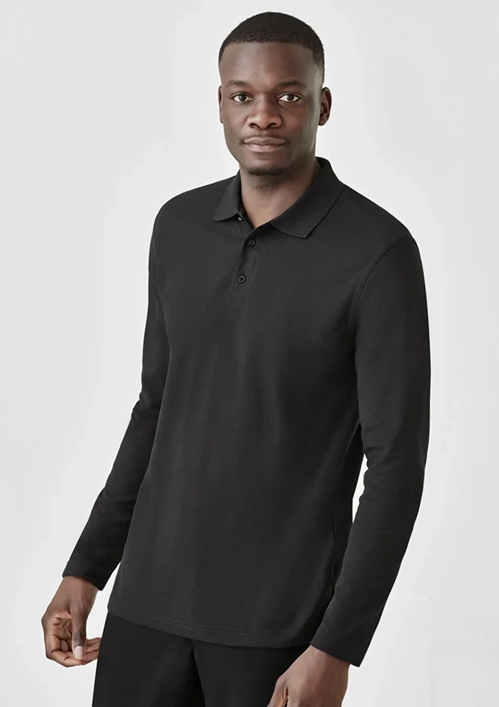 Mens Crew Long Sleeve Polo - Image 4