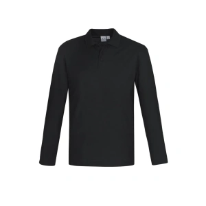 Mens Crew Long Sleeve Polo - Thumbnail Image 5