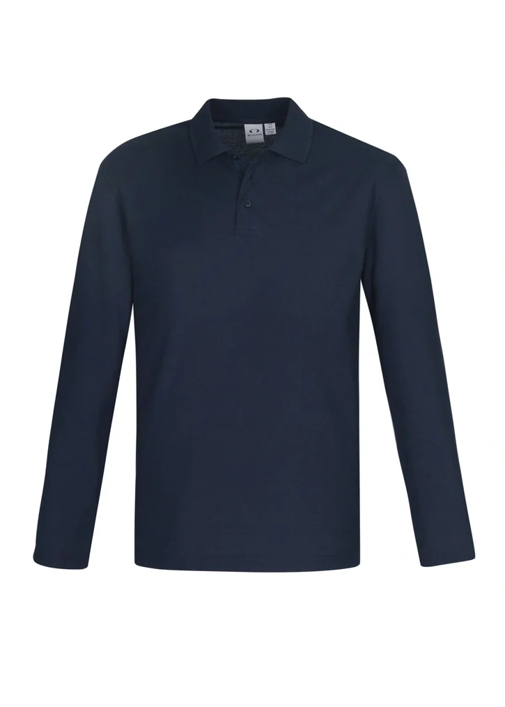 Mens Crew Long Sleeve Polo - Image 2