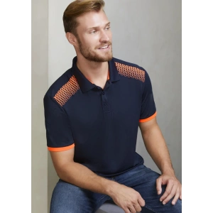 Mens Galaxy Short Sleeve Polo - Thumbnail Image 1