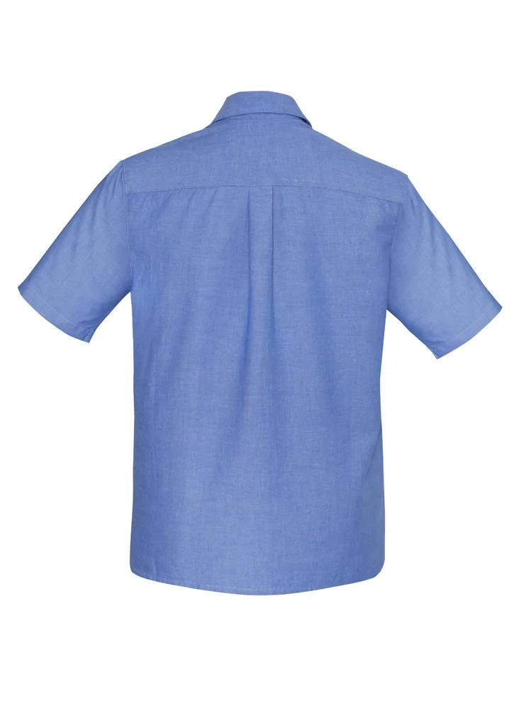 Mens Chambray Short Sleeve Shirt - Image 3