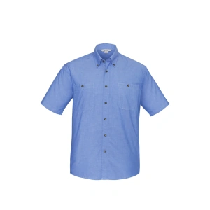 Mens Chambray Short Sleeve Shirt - Thumbnail Image 2
