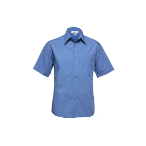 Mens Micro Check Short Sleeve Shirt - Thumbnail Image 4