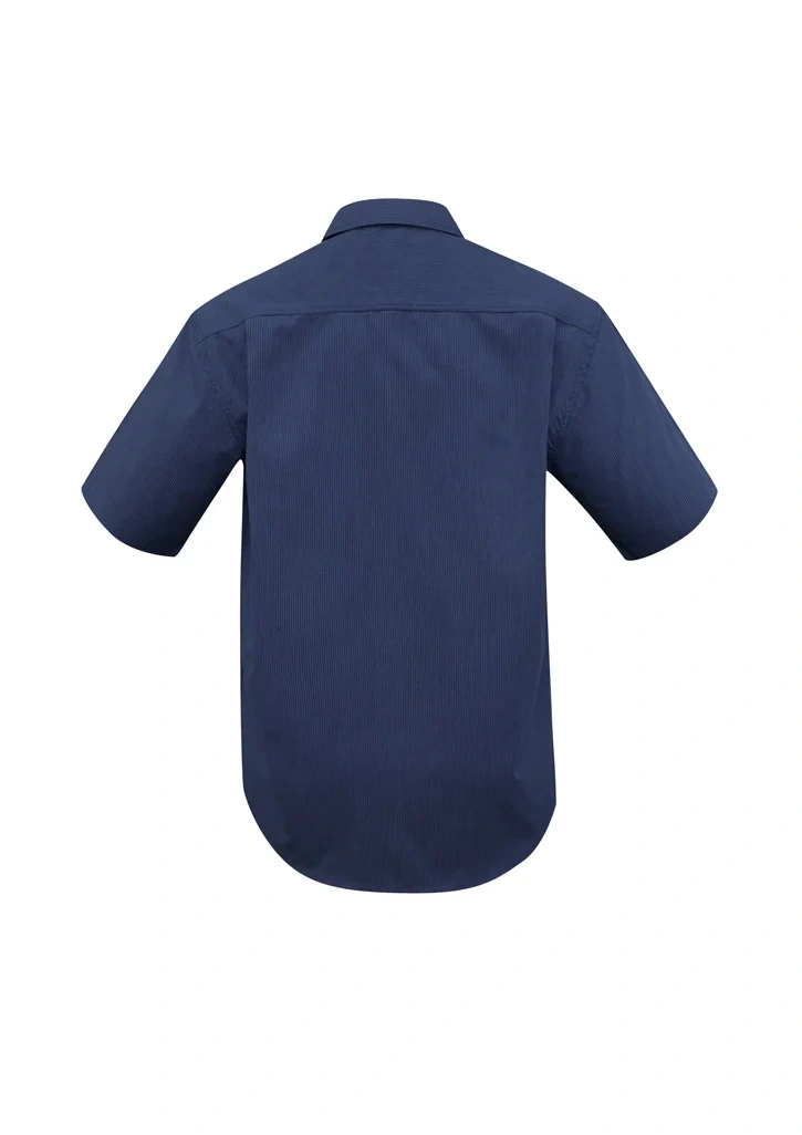 Mens Micro Check Short Sleeve Shirt - Image 7