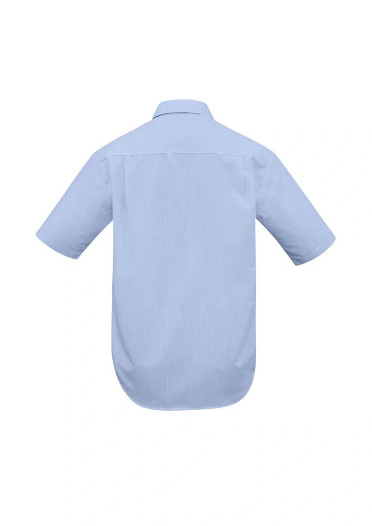 Mens Micro Check Short Sleeve Shirt - Image 3