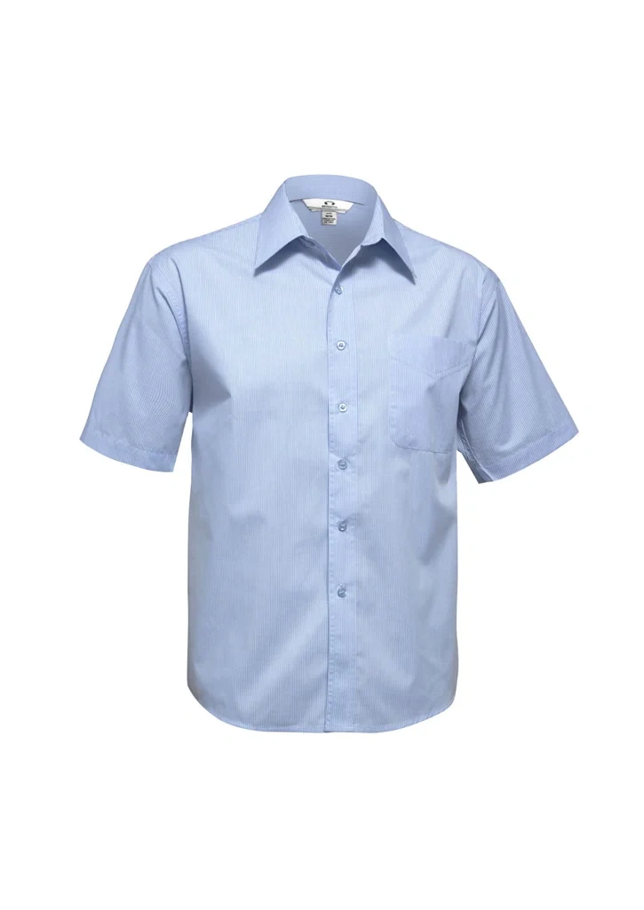 Mens Micro Check Short Sleeve Shirt - Image 2