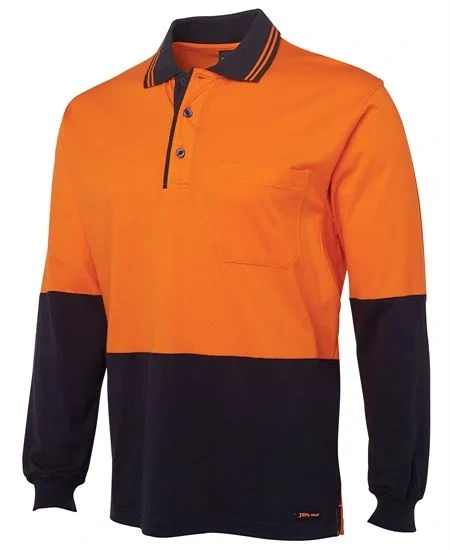 JB's Hi Vis L/S Cotton Polo - Image 1