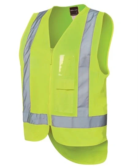 JB's Hi Vis Zip Drop Tail H Pattern (D+N) Vest - Image 1