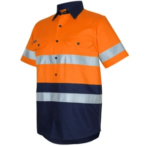 JB's Hi Vis (D+N) S/S 150g Work Shirt - Thumbnail Image 1