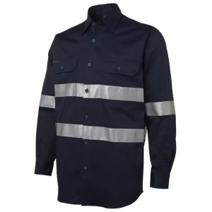 JB's L/S 190G Work Shirt With Reflective Tape