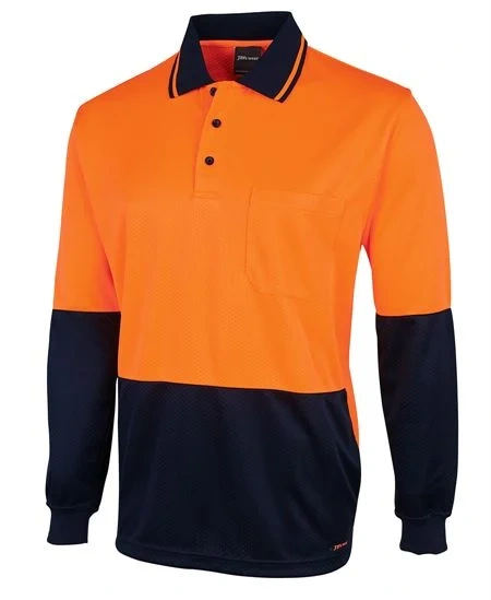 JB's Hi Vis L/S Jacquard Polo - Image 1