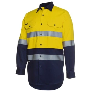 JB's Hi Vis (D+N) L/S 190G Work Shirt - Thumbnail Image 1
