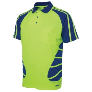 JB's Hi Vis S/S Spider Polo - Thumbnail Image 1