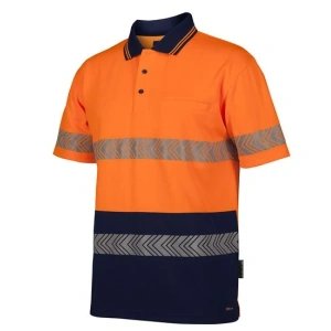 JB'S Hi Vis S/S Segmented Tape Polo - Thumbnail Image 1