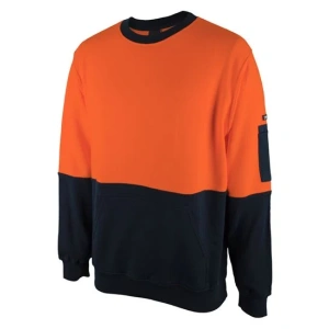 JB's Hi Vis 310 Cotton Crew Neck Fleece - Thumbnail Image 1