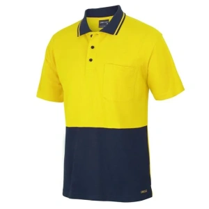 JB's Hi Vis S/S Cotton Pique Trad Polo - Thumbnail Image 1