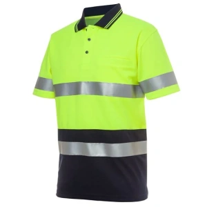 JB's Hi Vis S/S (D+N) Traditional Polo - Thumbnail Image 1