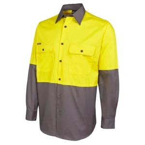 JB's Hi Vis L/S 150G Work Shirt - Thumbnail Image 1