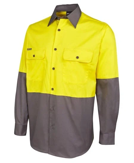 JB's Hi Vis L/S 150G Work Shirt - Image 1