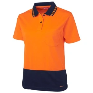 JB's Ladies Hi Vis S/S Comfort Polo - Thumbnail Image 1