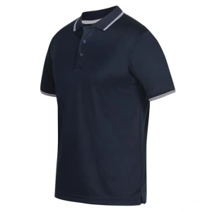 Podium Jacquard Contrast Polo - Thumbnail Image 1