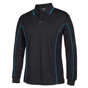 Podium L/S Piping Polo - Thumbnail Image 1