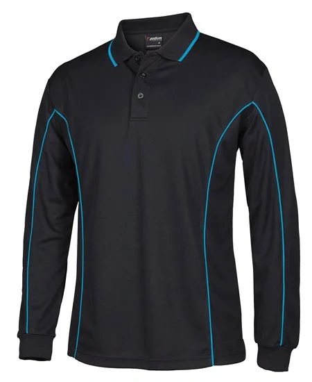 Podium L/S Piping Polo - Image 1