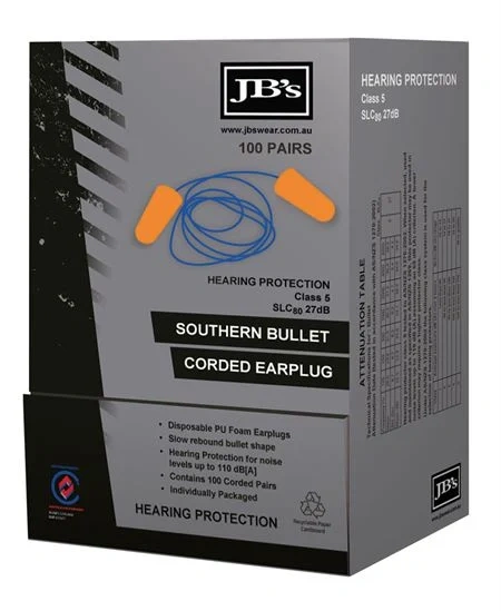JB's Southern Bullet Corded Earplug (100 pair) - Image 3