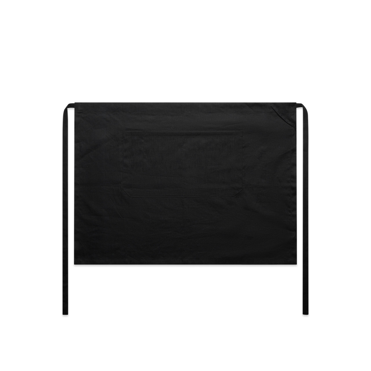 Linen Half Apron BLACK