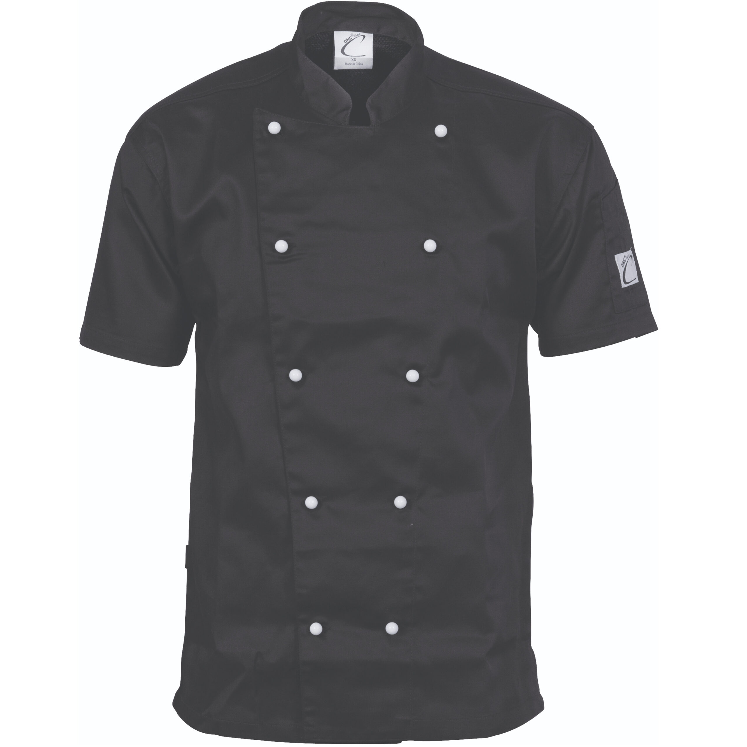 Traditional Chef Jacket - Short Sleeve Black