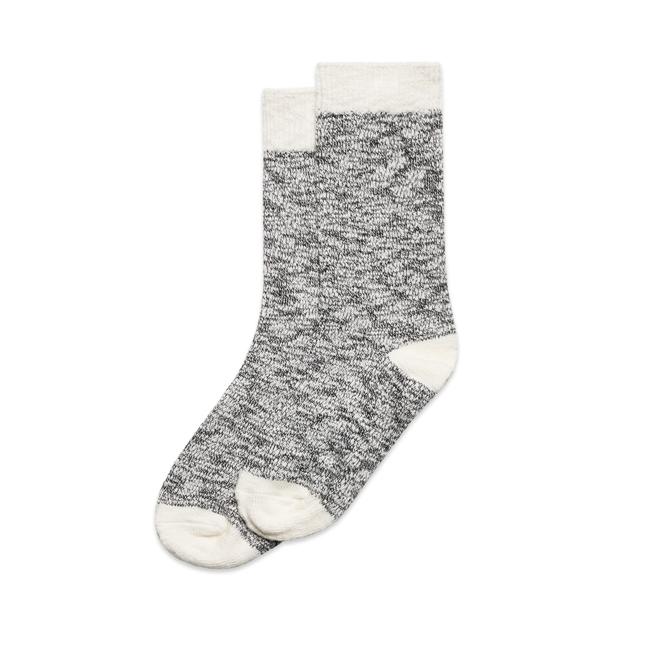 Slub Socks (2 Pairs) BLACK/NATURAL